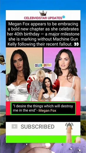 “Megan Fox Celebrates BIG Without MGK 💔”