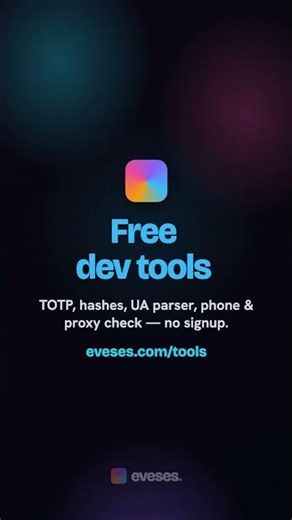 Free dev tools, no signup 🛠️ TOTP, hashes, UA parser, DNS — right in your browser. #Shorts