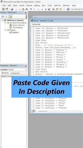 Learn Excel 30 Days: Day 5 - Convert Numbers to Words #excel #invoice #shortsviral