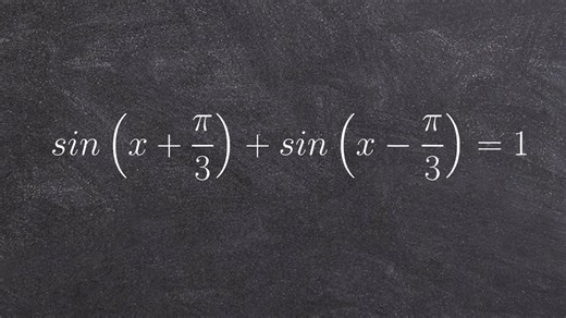 Learning how to solve an equation using the sum and difference formulas for sine