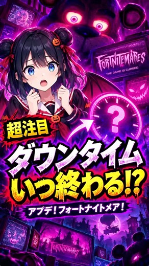 【ダウンタイム終了時間は!?】今日何時から遊べる!? フォートナイトメアのダウンタイム終了時刻を予想🔥アプデ情報!サーバー解放 #フォートナイト #fortnite