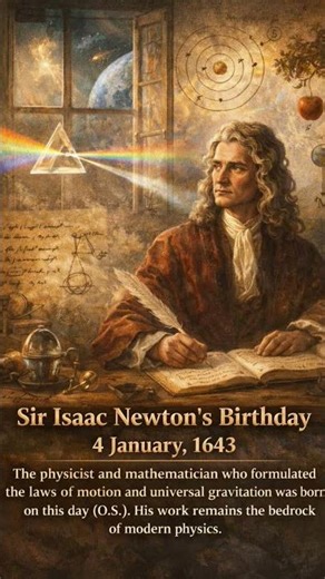 Sir Isaac Newton’s discoveries laid the foundation of classical physics. #newton #physics #4january