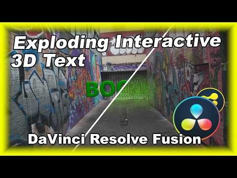 Create 3D Text That Explodes into Particles and Collides with Live Footage in Fusion