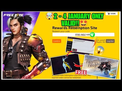 FREE FIRE REDEEM CODE TODAY 3 JANUARY |FF REWARDS REDEEM CODE | FF REDEEM CODE TODAY 3 JANUARY