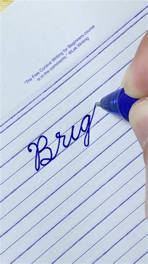 “Bright” How to write in English cursive writing | Daily usable words | Cursive handwriting practice
