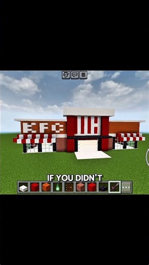 KFC Restaurant build Full tutorial Link in description #minecraft #shorts