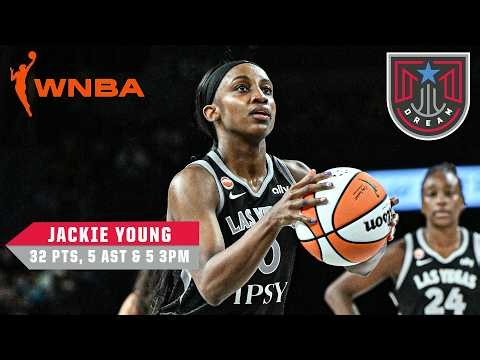 JACKIE YOUNG SEASON HIGH 🔥Jackie Young GOES OFF as Aces clinch playoff berth | WNBA on ESPN