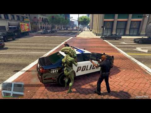 Aliens ATTACK Los Santos… Cops Had No Chance 😱👽 | GTA 5#gta5 #gta #shorts #viral