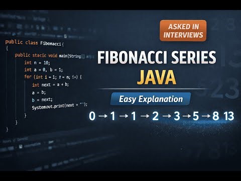 Fibonacci Series Using Java | Beginner Friendly Explanation