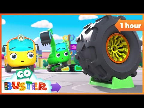 Buster Got New Tires | Go Buster - Bus Cartoons & Kids Stories | 1 Hour