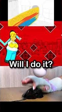 Can I Beat The IMPOSSIBLE Homer Simpson Final Boss? 🤔 #shorts #geometrydash