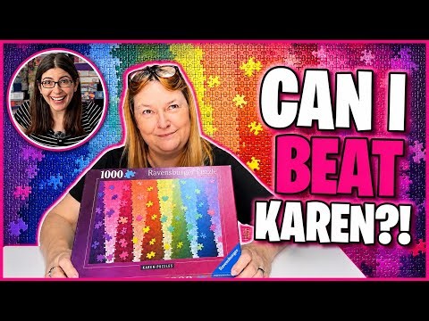 Can I beat Karen Puzzles? Colors on Colors jigsaw puzzle 1000 piece Challenge 🧩