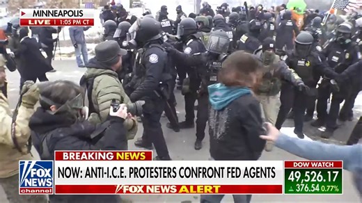 MOMENTS AGO: Anti-ICE agitators clash with federal agents in Minneapolis as tensions escalate. | Fox News