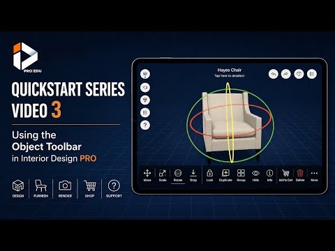 Using the Object Toolbar in Interior Design PRO | Quick Start Video 3