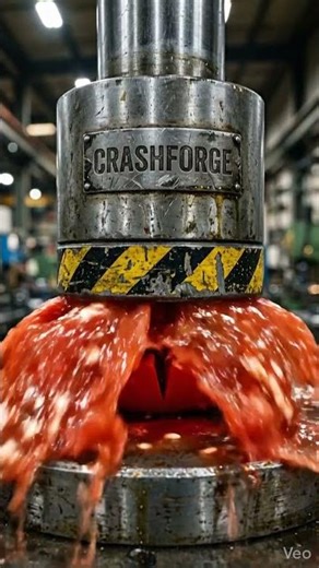 Hydraulic Press vs Giant Tomato 🍅💥