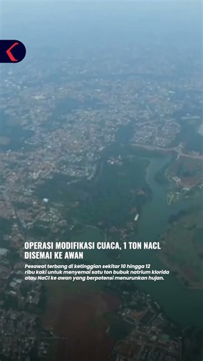 Operasi Modifikasi Cuaca, 1 Ton NaCl Disemai Ke Awan #short