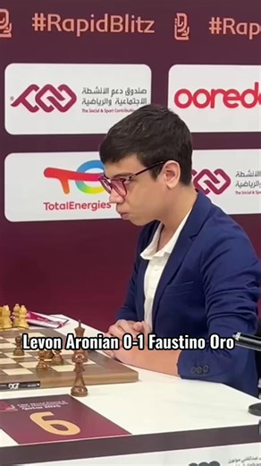 12-year-old Faustino Oro 🇦🇷 defeats World No. 20 Levon Aronian 🇺🇸 in Round 1 of the FIDE World Blitz Championships 2025! #RapidBlitz #Doha | FIDE - International Chess Federation