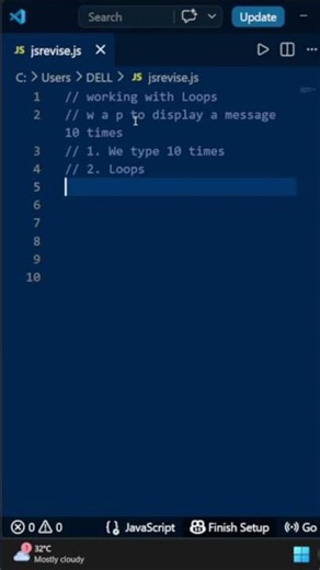 JS : WORKING WITH LOOPS PART 1