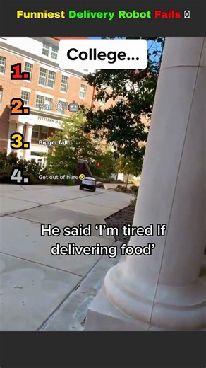 The most chaotic delivery robot moments #robotfails #fails