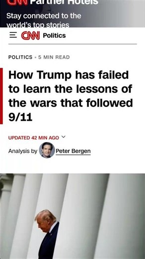 🇮🇷🇺🇸🇺🇸 How Trump has failed to learn the lessons of the wars that followed 9/11 — CNN 42min ago
