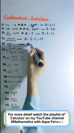 Continuity and discontinuity #shorts #maths #tricks #youtubeshorts #bs #bsc #ms #msc #PhD #afmathe
