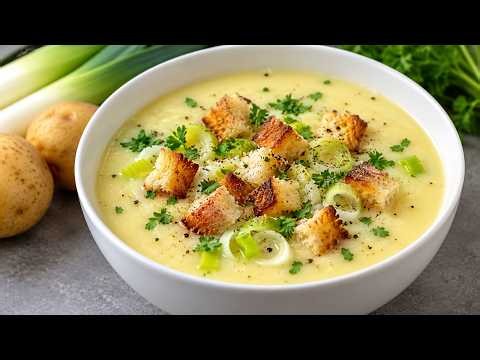 Creamy Potato Leek Soup Recipe 🥔 | Easy, Cozy & Delicious!