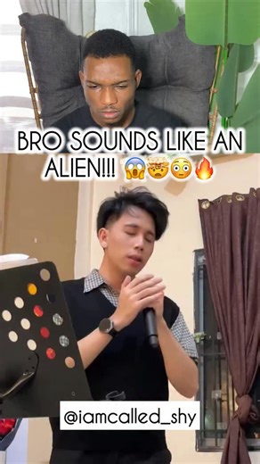 Deekor Henry Sidum on Instagram: "Bro sounds like an alien!!!🤯😱🔥 Credit: @aderuz #reaction #singer #singing #singers #vocals"