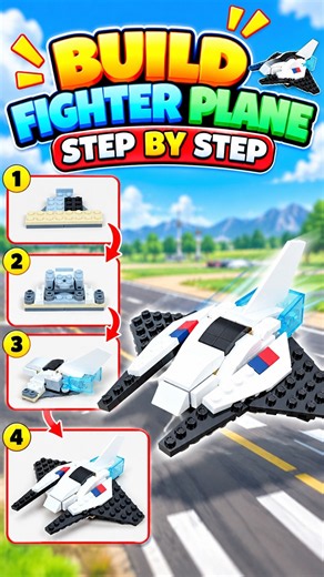 Build Fighter Plane Using Building Blocks Step By Step ✈️🧱 | Satisfying ASMR & DIY LEGO #asmr #diy