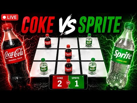 Tic Tac Toe Battle Challenge | COKE vs SPRITE 🥤