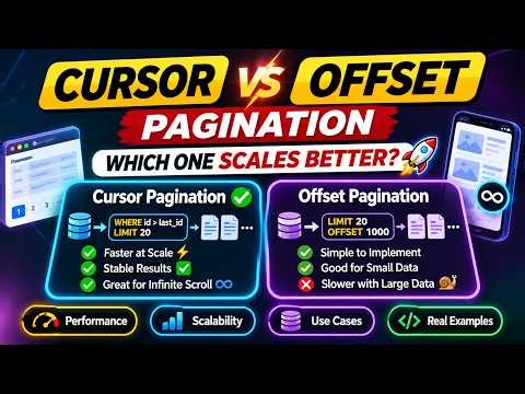 🚀 Cursor vs Offset Pagination Explained | Which One Scales Better? 🤯 | System Design