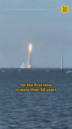 NASA rocket lifts off on moon mission for first time more than 50 years