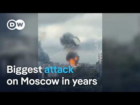 Ukraine launches 'largest drone strike' on Moscow, Russia vows response | DW News