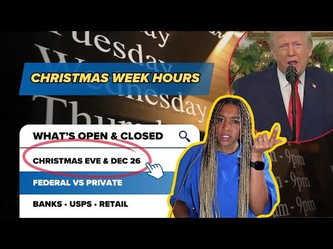 What’s Open and Closed Christmas Week? Banks, Mail, Stores