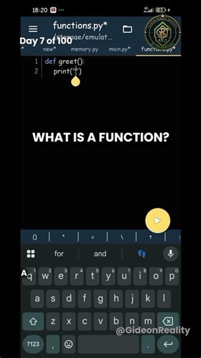 Python Functions Explained in 30 Seconds#Python #Coding #Programming #GRIT #GideonReality