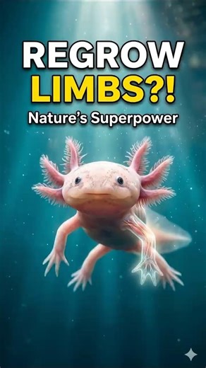 How Axolotl Regrow Its Own Limbs 😳Hashtags: #Axolotl #NatureFacts #AnimalSecrets