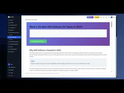 Generative Engine Optimization: Build High-Converting GEO Landing Pages | Blazly GEO