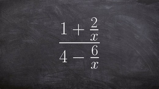 Algebra 2 - Learn how to simplify a complex fraction by eliminating the denominator