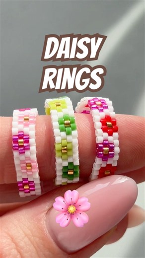 Elegant Miyuki Delica Flower Rings 🌸