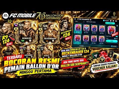 TERBARU INFO RESMI FIX ADA RONALDO R9 124 & BECKENBAUER 124 DI MINGGU PERTAMA BALLON D'OR! BUG MALEN