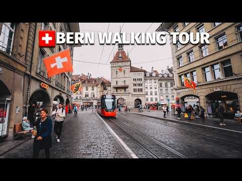 Bern Switzerland Walking Tour 4K - Medieval Capital Walking