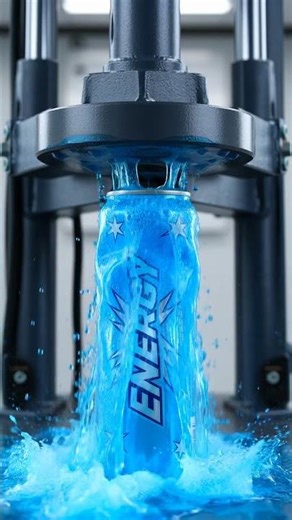 Extreme Hydraulic Press Experiment: Energy Drink Can Burst 💥 #asmr #hydraulicpress