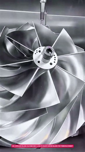 CNC Impeller Milling Machine Uses 5 Axes to Shape Curved Blades for Turbomachinery