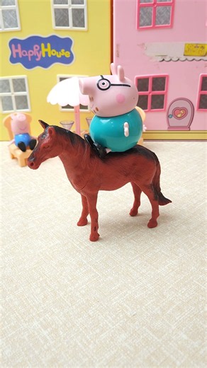 Peppa Pig Riding A Horse No No YEEESSS #peppapig #horse #toys #shorts
