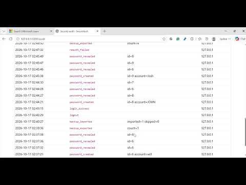 SecureVault Password Manager | Python Flask Cybersecurity Project