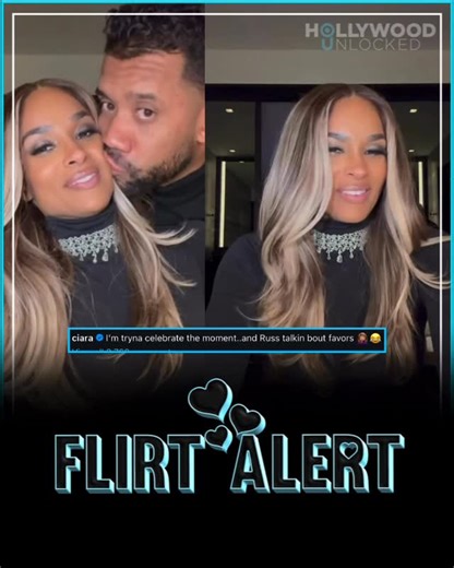 HOLLYWOOD UNLOCKED on Instagram: "#FlirtAlert: #Ciara and #RussellWilson are complete bae goals! #Socialites, do you agree? 👀😩😍💙✨"