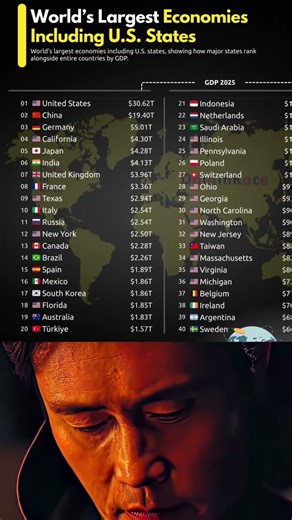 World’s Largest Economies (Including U.S. States)
