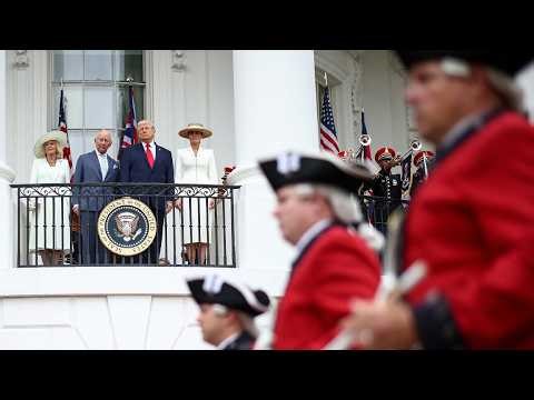 King Charlies, Queen Camilla watch ceremony featuring Trump speech, military parade and performances