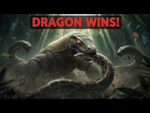 Komodo Dragon vs GIANT Python ULTIMATE Jungle War!