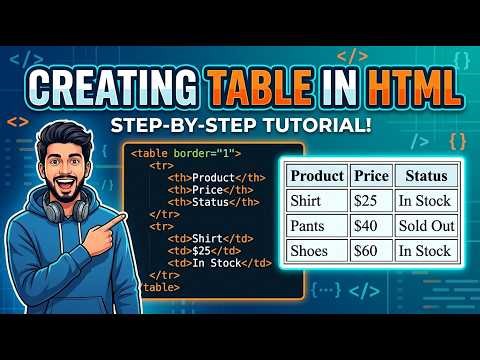 Make table in html in 2 minutes! #html