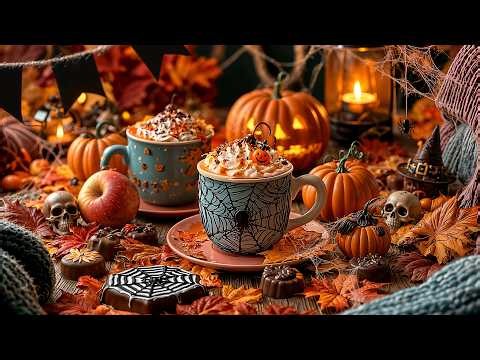 【カフェ bgm ライブ】【広告なし】 10月ハロウィンスタバジャズ - 魔女の帽子とおばけかぼちゃの秋カフェ - 癒しの作業用・読書用・勉強用 - Pumpkin Jazz Starbucks